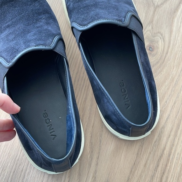 VINCE suede slip on sneaker navy blue/ 8 - Picture 4 of 7